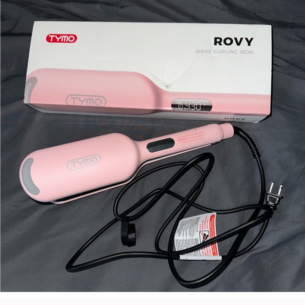 TYMO Pink Wave Curling Iron 1.25”